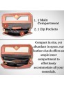  Women's Genuine Leather Wallet Small Girls Clutch Brown Ladies Daily Purse